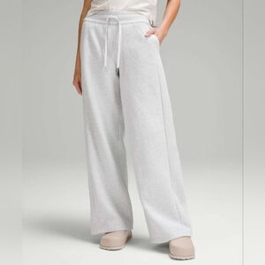 Lululemon Scuba Mid-Rise Wide-Leg Pant *Full Length Heathered Core Ultra Light